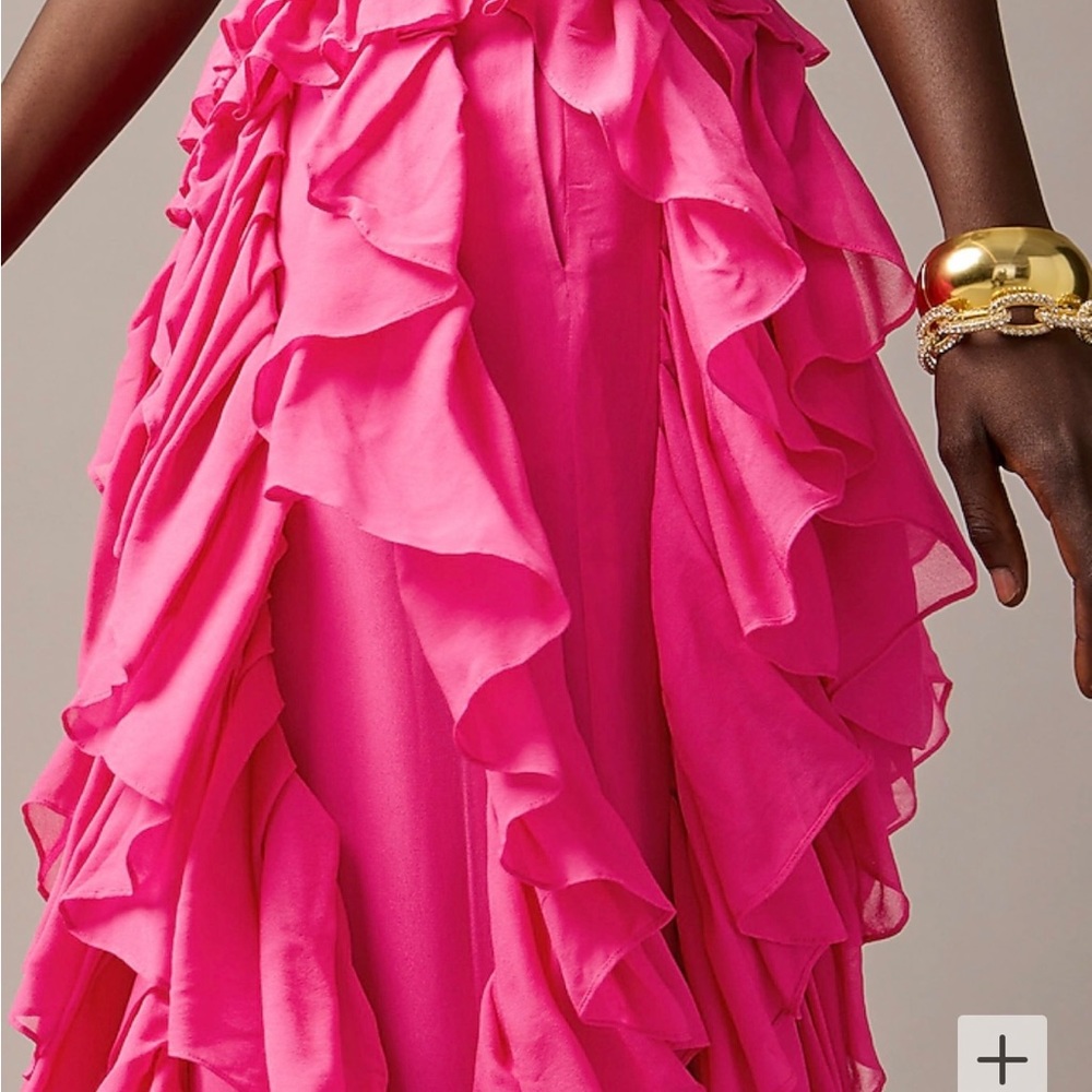 J. Crew Collection limited edition Ruffle Maxi Chiffon Skirt